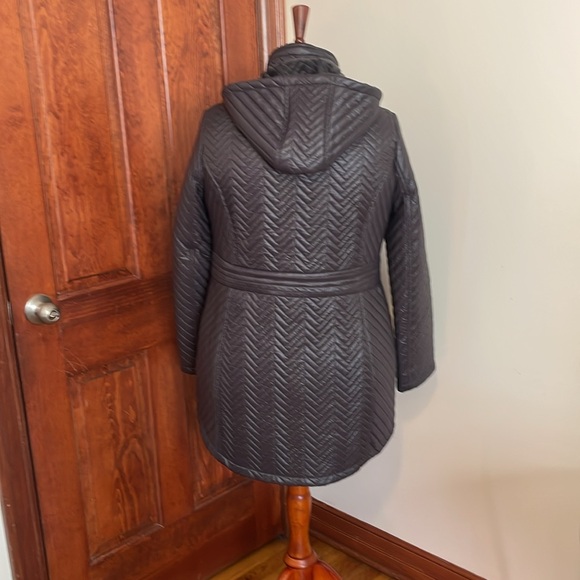 Steel grey Via Spiga quilted mid-season jacket Large - Picture 3 of 7
